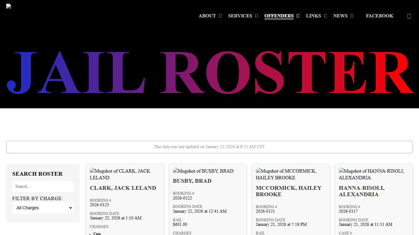Jail Roster - Pittsburg County Sheriff's Office